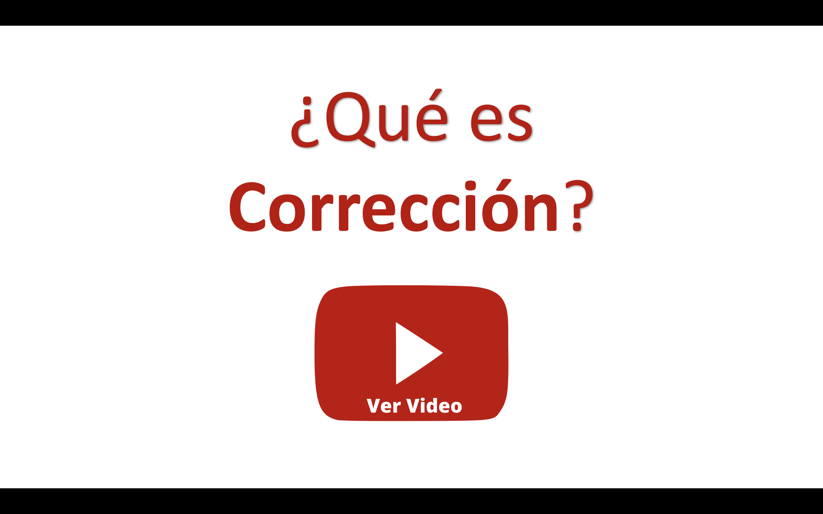 Qué es corrección