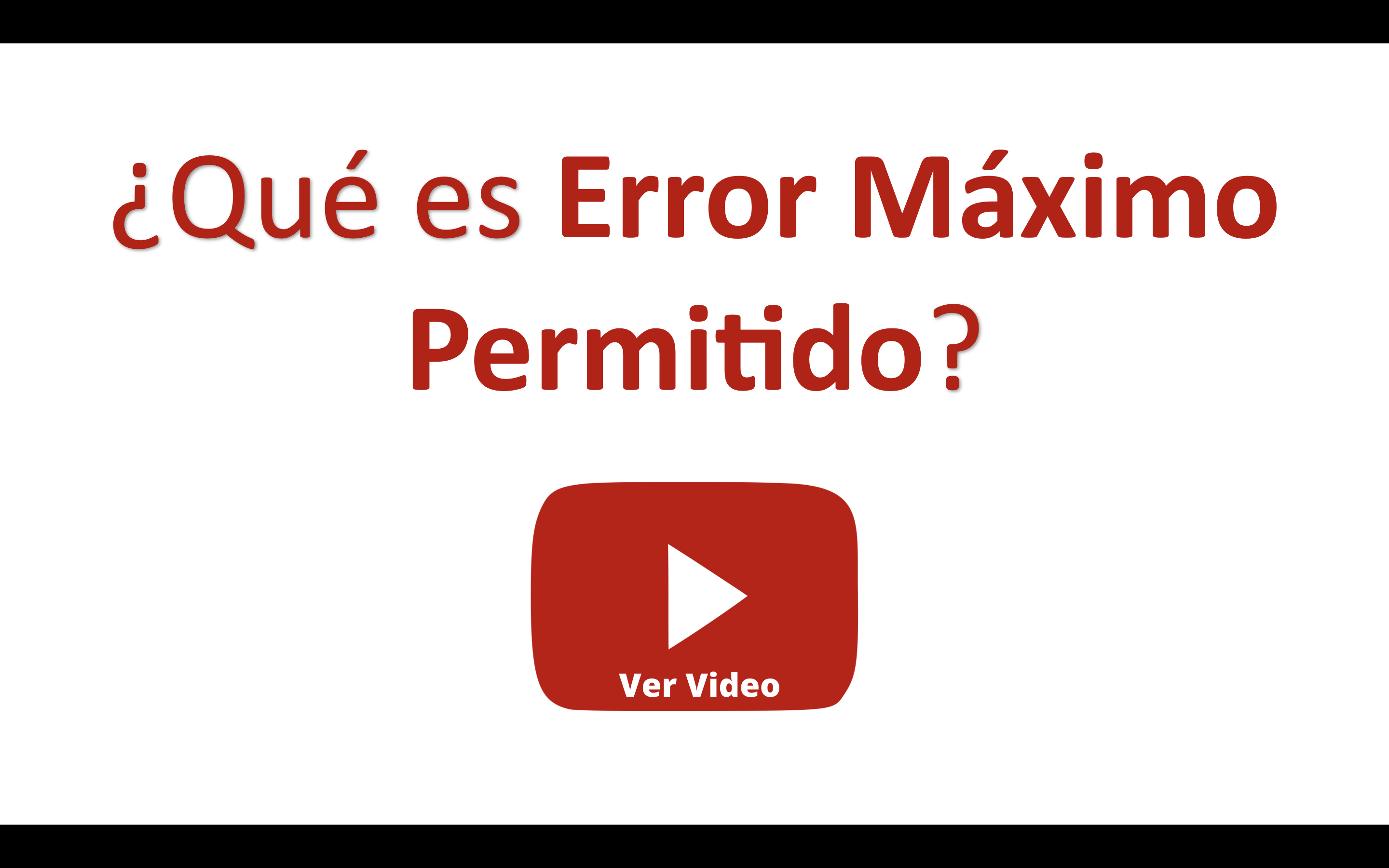 Error máximo permitido