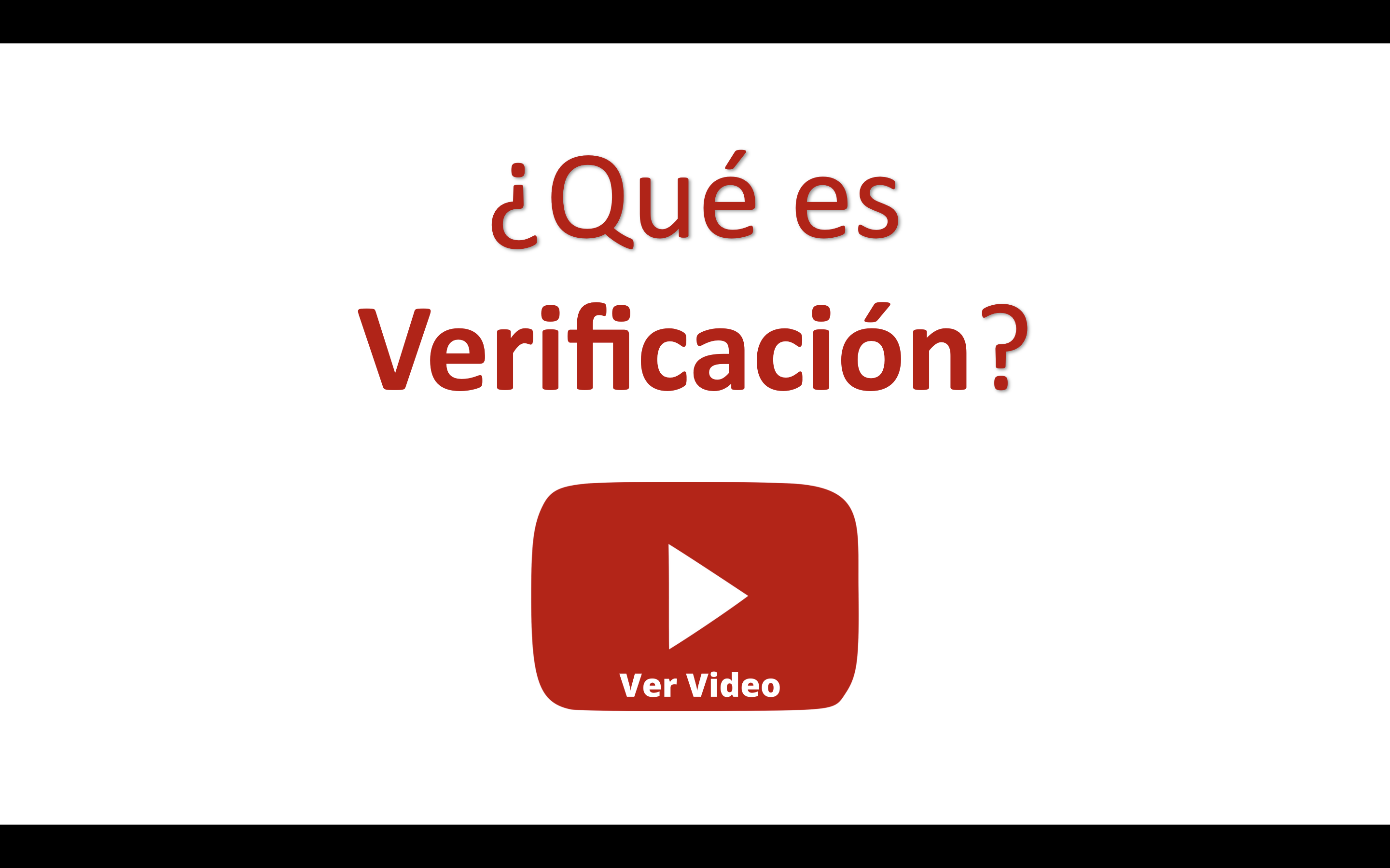 Qué es verificación